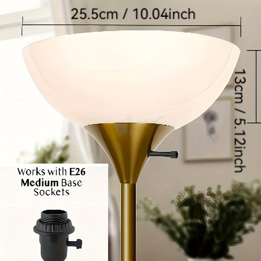 Lot de 4 abat-jour de rechange : 2 vasques Ø 25,5 cm et 2 tulipes