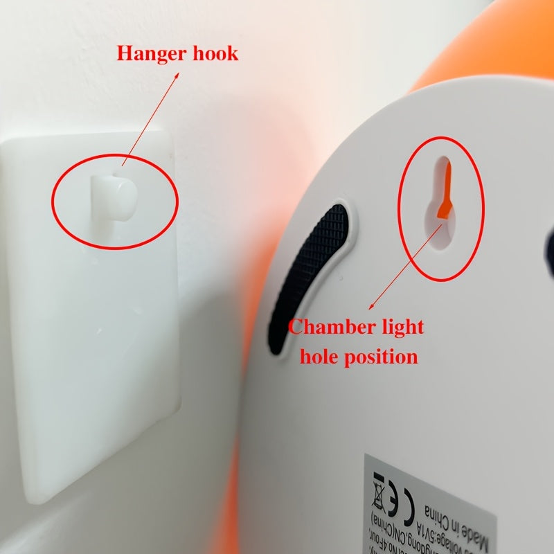 Lampe donut orange tactile à poser ou au mur, Ø 22,5 x 7 cm