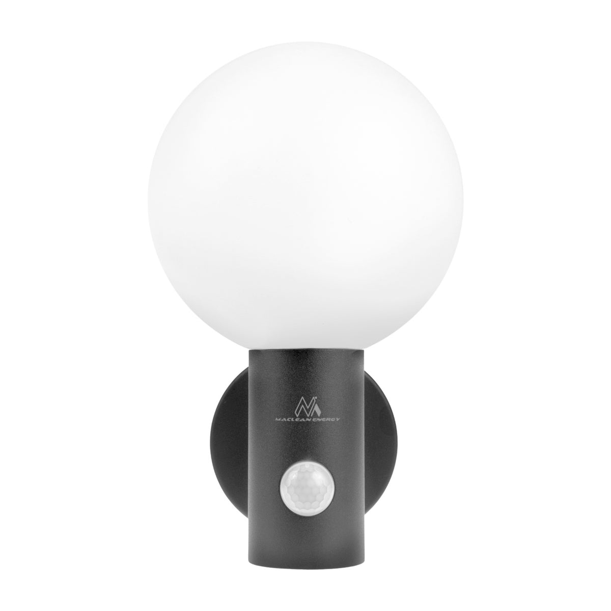Applique murale boule opaline à détecteur, LED 15 W 4000 K