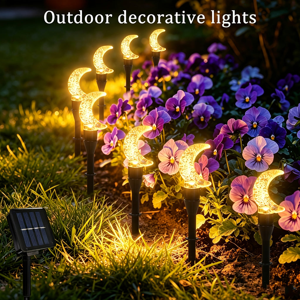 Guirlande solaire croissants de lune à bulles, 20 LED sur 5 m, IP44