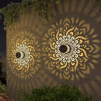 Applique solaire à motifs projetés, cylindre ajouré, lot de 2