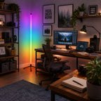 Lampadaire LED RVB à minuterie et télécommande, colonne de 110 cm