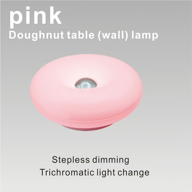 Lampe donut sans fil tactile, à poser ou à fixer au mur, 22 cm