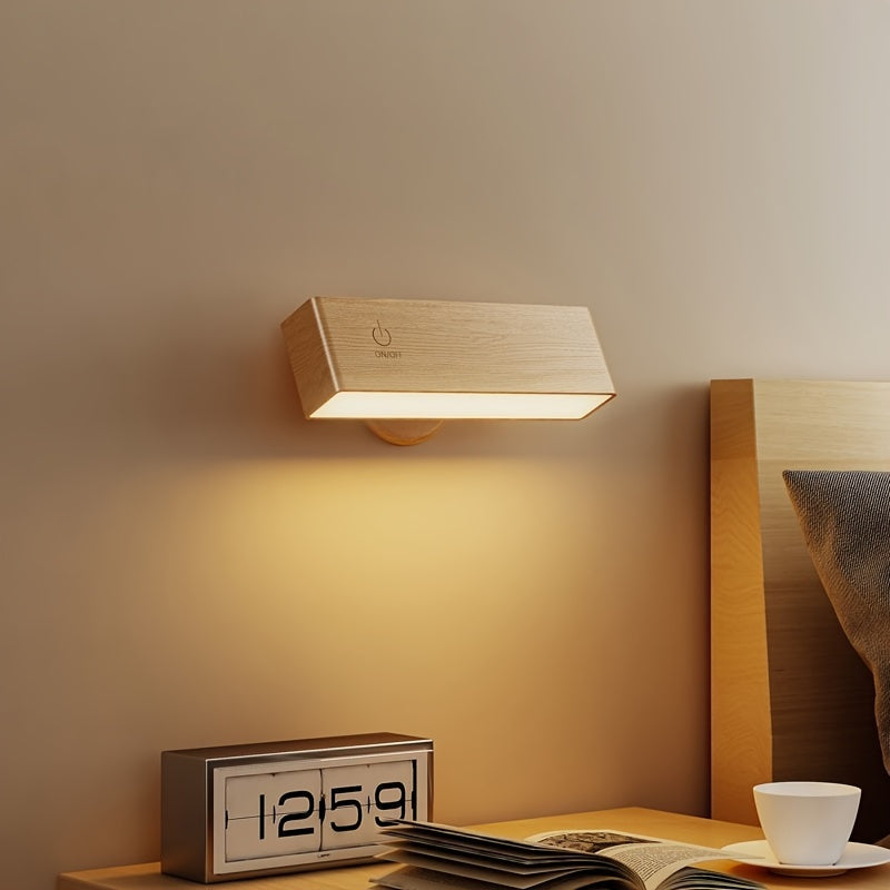 Applique en bois rotative à 360 degrés pour lire