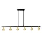 Suspension linéaire à cônes GU10, 4 ou 6 lumières, blanc ou doré
