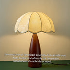 Abat-jour dôme festonné en jacquard crème à fleurs, Ø 28 cm