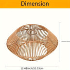 Abat-jour de plafonnier tressé en cordelette, forme soucoupe Ø 32 cm