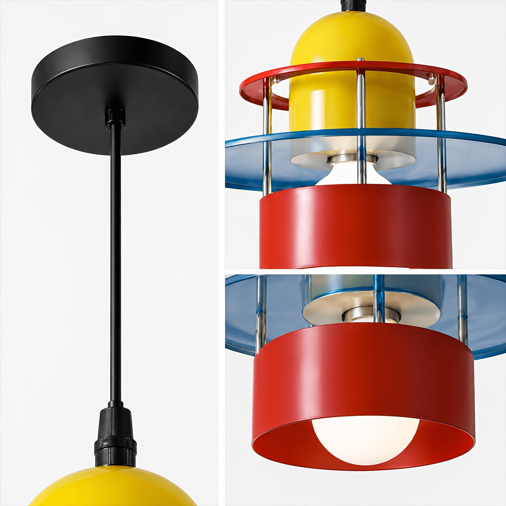 Suspension tricolore en métal pour chambre d'enfant, Ø 30 cm