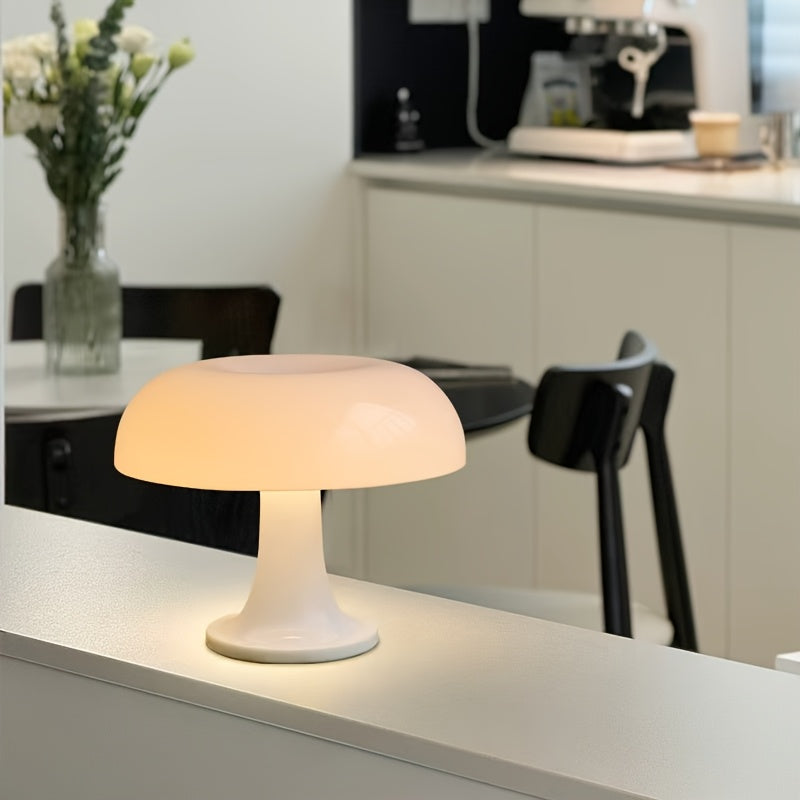 Lampe champignon rétro orange ou blanche, deux formats, USB