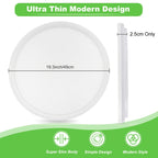 Plafonnier LED blanc ultra-fin 2,5 cm, Ø 49 cm, veilleuse 1800 K