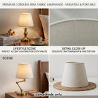 Abat-jour conique en toile de lin beige pour lampe et applique
