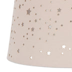 Suspension chambre d'enfant en tissu rose ajouré d'étoiles, Ø 27 cm