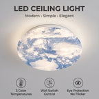 Plafonnier LED planète Terre Ø 33 cm, trois teintes de blanc