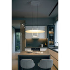 Suspension LED à disque blanc Ø 60 cm, lumière chaude 3000K