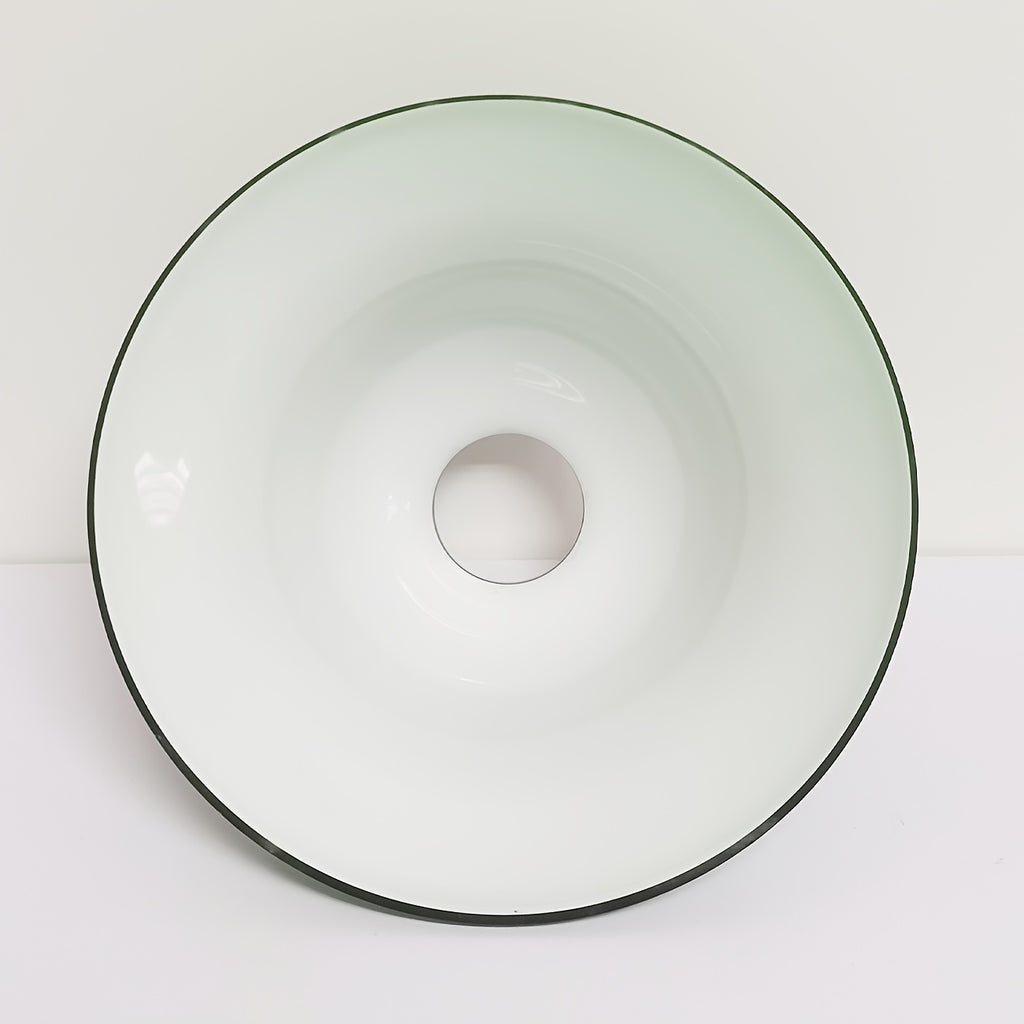 Verre cloche vert à intérieur blanc, Ø 18,5 cm, douille E27
