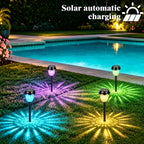 Lampe solaire à rayons projetés, blanc chaud ou couleurs, par 2 ou 4