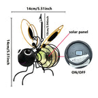 Suspension solaire abeille à crochet ressort, jaune et noire, IP44