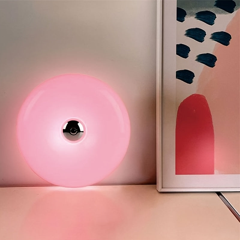 Lampe donut sans fil tactile, à poser ou à fixer au mur, 22 cm