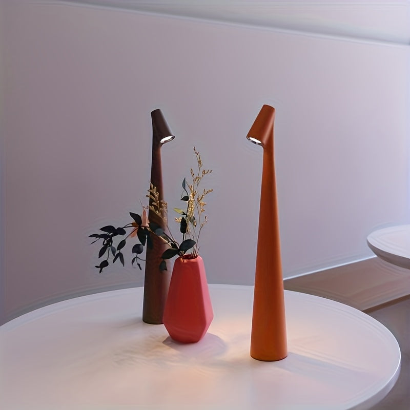 Lampe de table sans fil conique en métal, 45 ou 33,5 cm, 5 coloris
