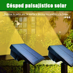 Spot solaire extérieur 38 LED à piquet, trois intensités, IP68