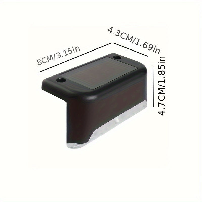 Applique solaire de marche noire à diffuseur opalin, lot de 12