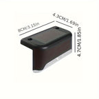 Applique solaire de marche noire à diffuseur opalin, lot de 12
