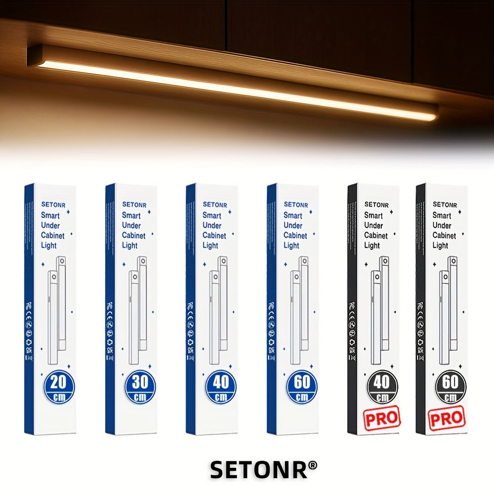 Réglette LED sous meuble à détecteur, aluminium, de 20 à 80 cm