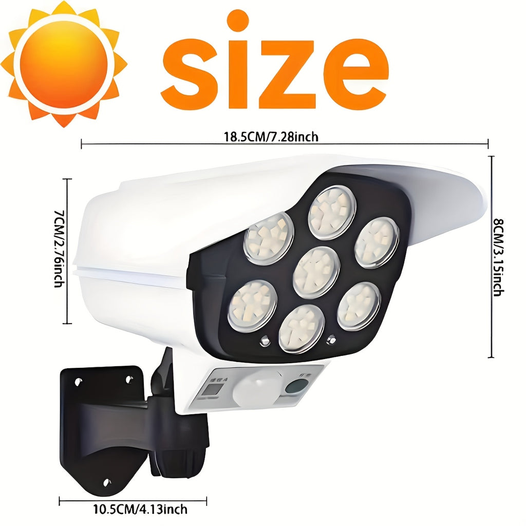 Projecteur solaire façon caméra de surveillance, 77 LED, lot de 2