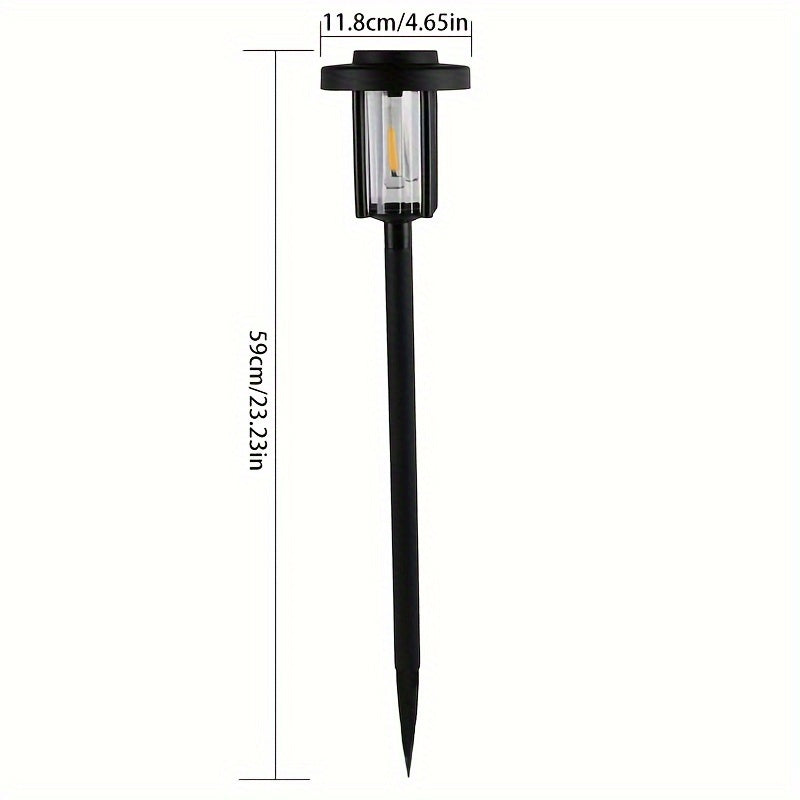 Lot de 6 lampes solaires de jardin rétro à filament, 59 cm