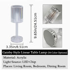 Lampe acrylique effet diamant RVB 16 couleurs, tactile et télécommande