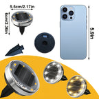 Petit spot solaire à planter 8 LED, Ø 5,5 cm, IP44, lot de 4 à 12
