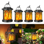 Lanterne solaire rétro à suspendre, lot de 2, ampoule filament IP65