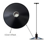 Abat-jour soucoupe en métal noir pour suspension, lot de 4, Ø 25,5 cm