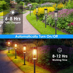 Lampe solaire de jardin à ampoule filament, 58 cm, lot de 2 ou 4