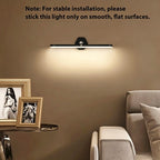 Applique murale LED noire rechargeable, barre aimantée orientable