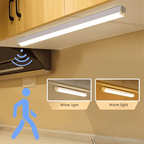 Lot de 2 lampes LED aimantées à détecteur, 30 cm, chaud ou froid