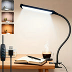Lampe à pince 96 LED à col métallique de 40 cm, câble de 145 cm