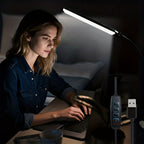 Lampe à pince 96 LED à col métallique de 40 cm, câble de 145 cm