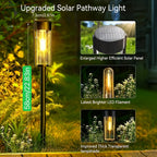 Lampe solaire de jardin à ampoule filament, 58 cm, lot de 2 ou 4