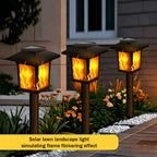 Lampe solaire lanterne à flamme vacillante, lot de 4 de 33,8 cm