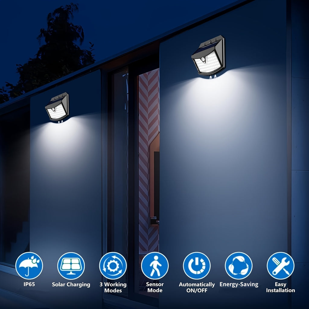 Applique solaire à détecteur de mouvement 70 LED blanches, IP65