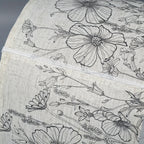 Abat-jour tambour à fleurs des champs dessinées, Ø 33 x H 25 cm