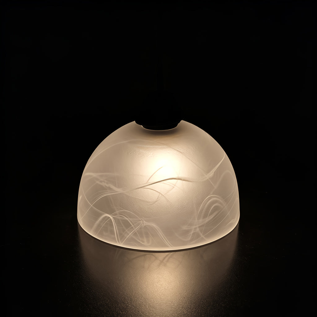 Verre de remplacement dôme dépoli à veinures blanches, Ø 20 cm, E27