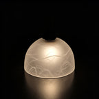 Verre de remplacement dôme dépoli à veinures blanches, Ø 20 cm, E27