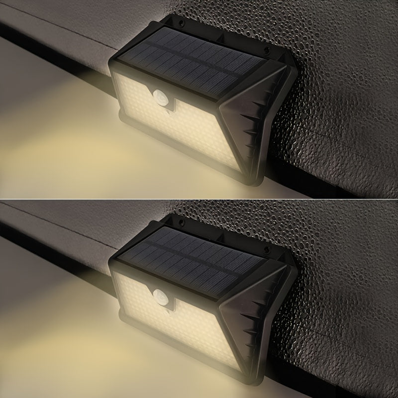 Applique solaire 185 LED en blanc chaud, avec détecteur