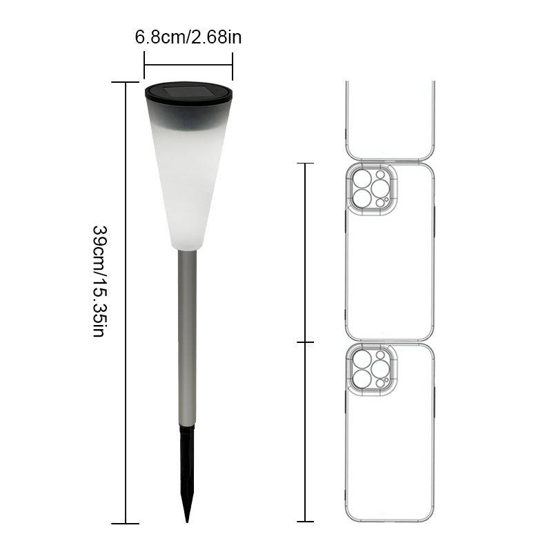 Torche solaire à effet flamme vacillante, lot de 4 pour terrasse