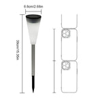Torche solaire à effet flamme, cône givré de 39 cm, lot de 2