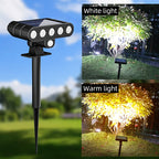 Spot solaire 5 LED à détecteur de mouvement, mur ou piquet, lot de 4