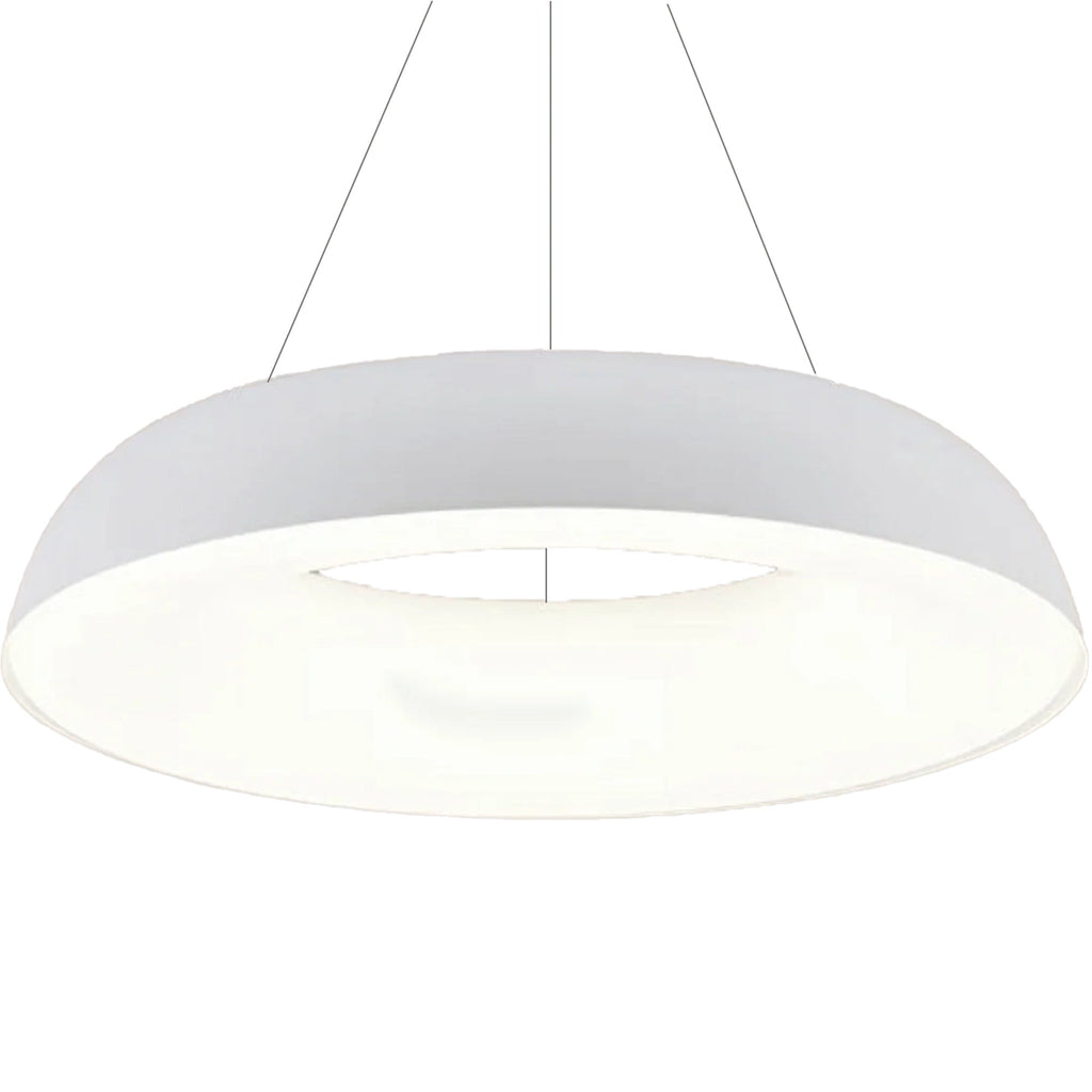 Suspension LED anneau blanc Ø 48 cm, télécommande et variateur