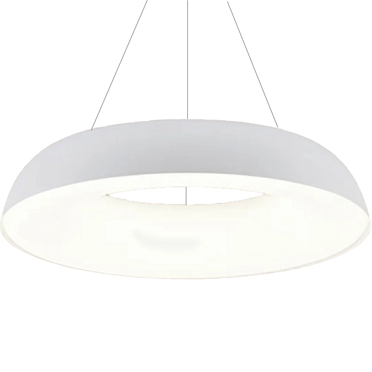 Suspension LED anneau blanc Ø 48 cm, télécommande et variateur